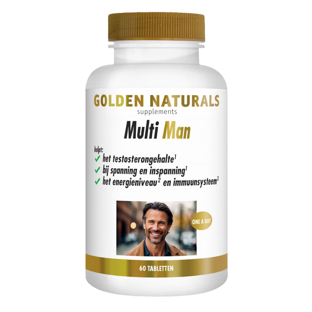 Gratis Verzending: 2x Golden Naturals Multi Man 60 tabletten