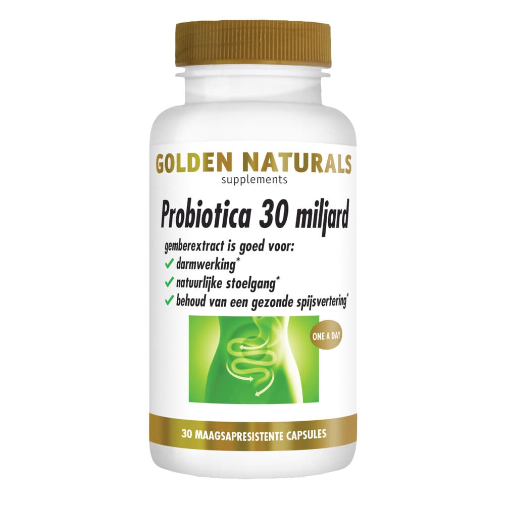 Gratis Verzending: 2x Golden Naturals Probiotica 30 Miljard Maagsapresistent 30 vegacapsules