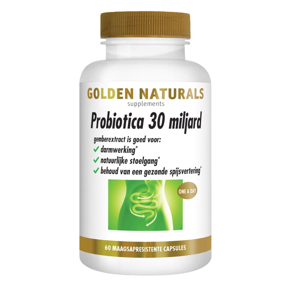 Gratis Verzending: 2x Golden Naturals Probiotica 30 Miljard Maagsapresistent 60 vegacapsules