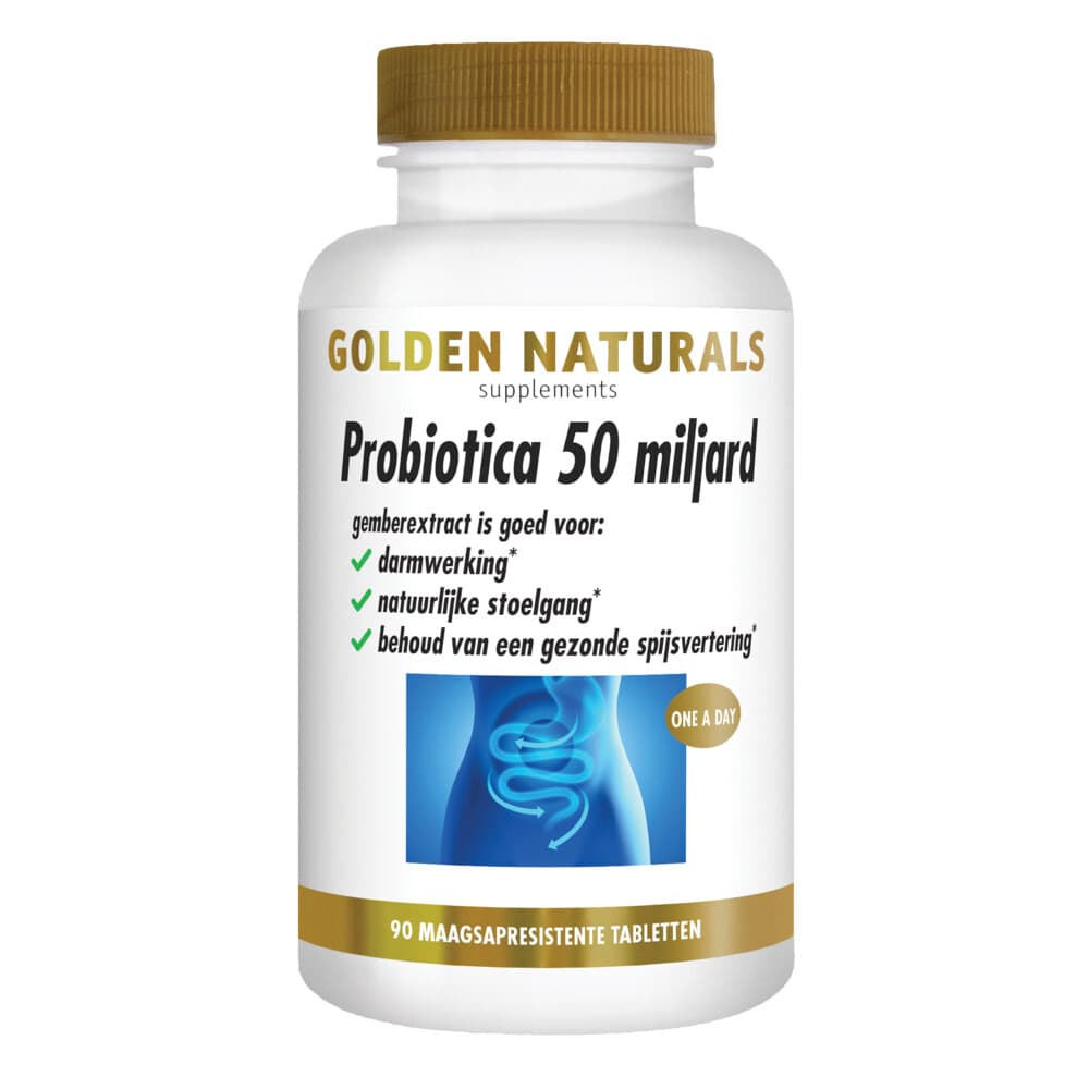Gratis Verzending: 2x Golden Naturals Probiotica 50 Miljard Maagsapresistent 90 vegacapsules