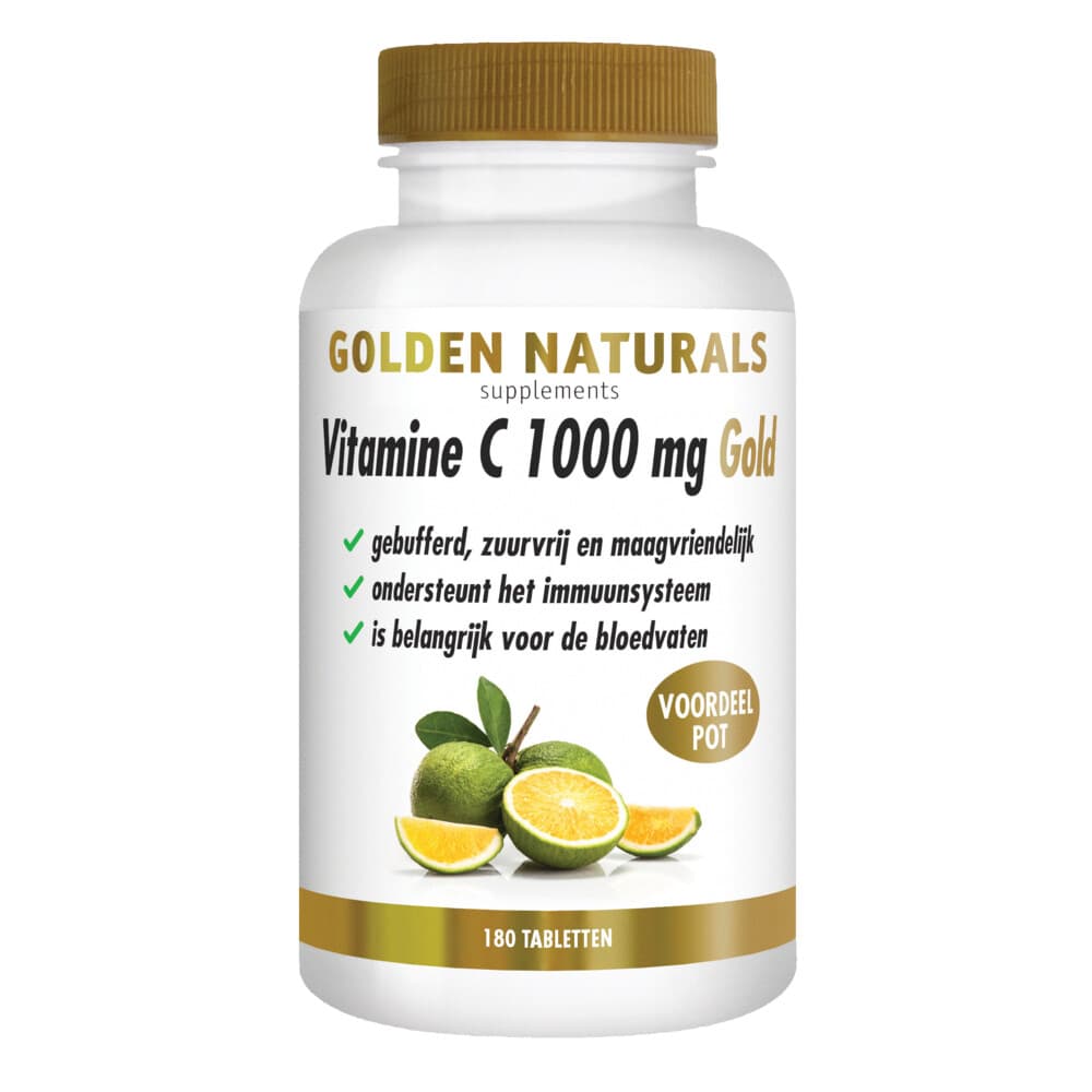 Gratis Verzending: Golden Naturals Vitamine C Gold 1000mg vegan 180 tabletten