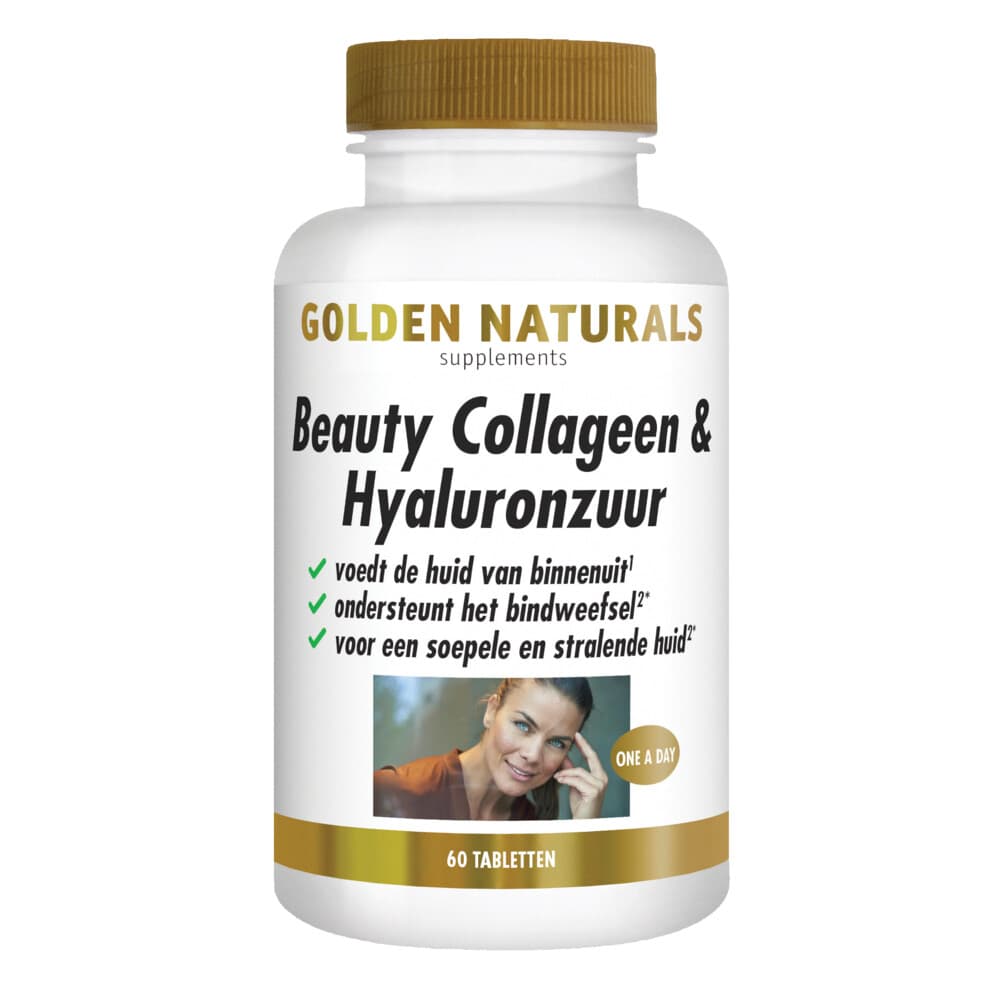 Gratis Verzending: Golden Naturals Beauty Collageen&Hyaluronzuur 60 tabletten