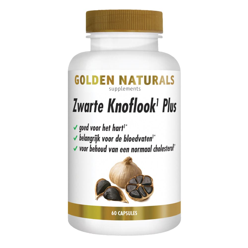 Gratis Verzending: 2x Golden Naturals Zwarte Knoflook Plus 60 vegacapsules