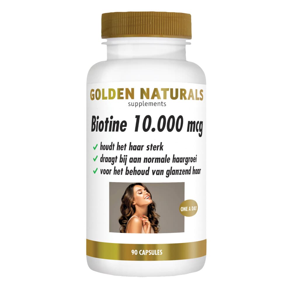 Gratis Verzending: 2x Golden Naturals Biotine 10.000mcg 90 vegacapsules