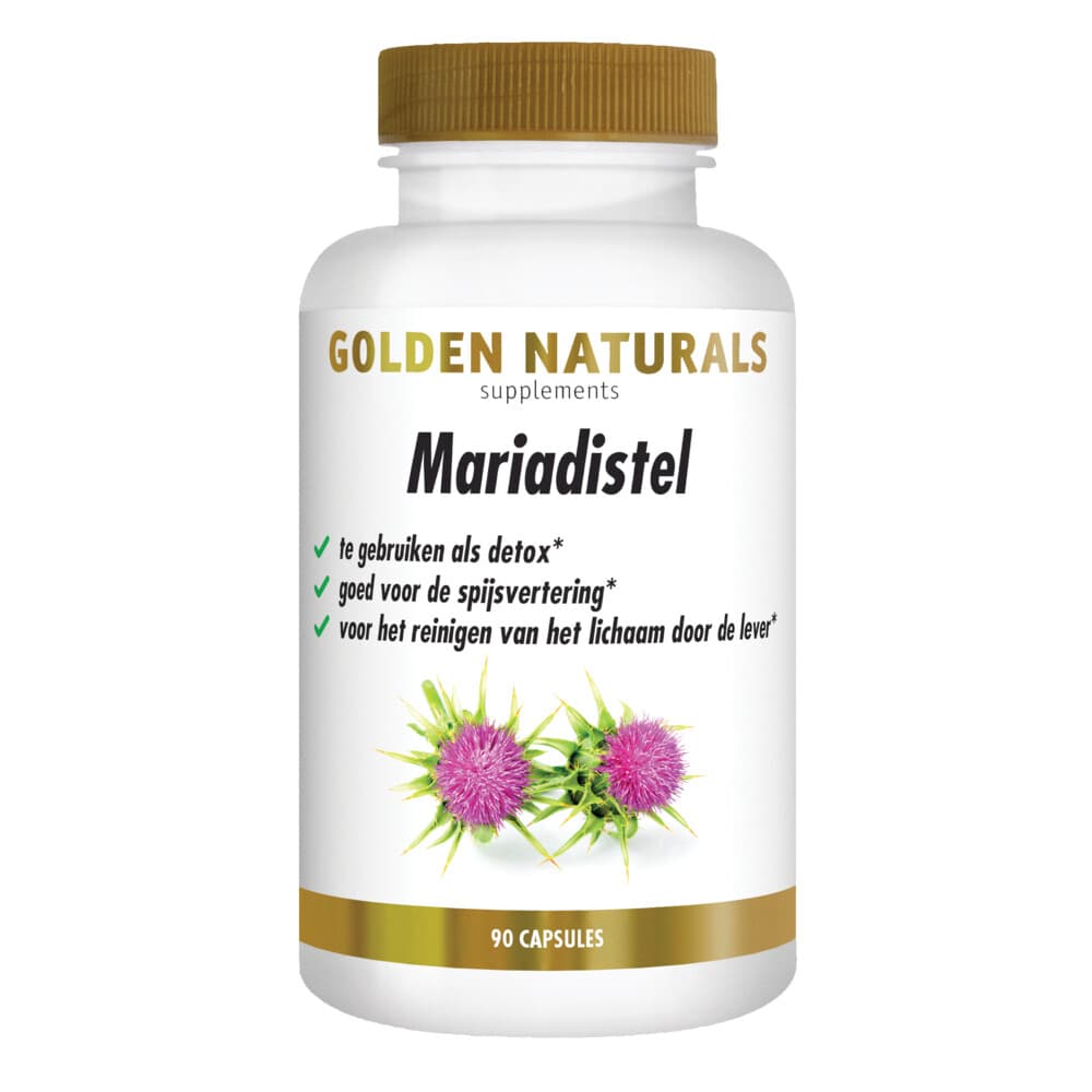 Gratis Verzending: 2x Golden Naturals Mariadistel 90 vegacapsules