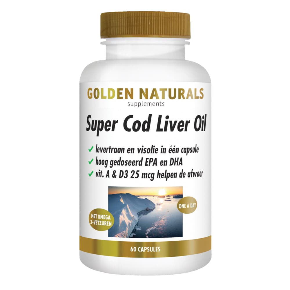 Gratis Verzending: 2x Golden Naturals Super Cod Liver Oil 60 softgels