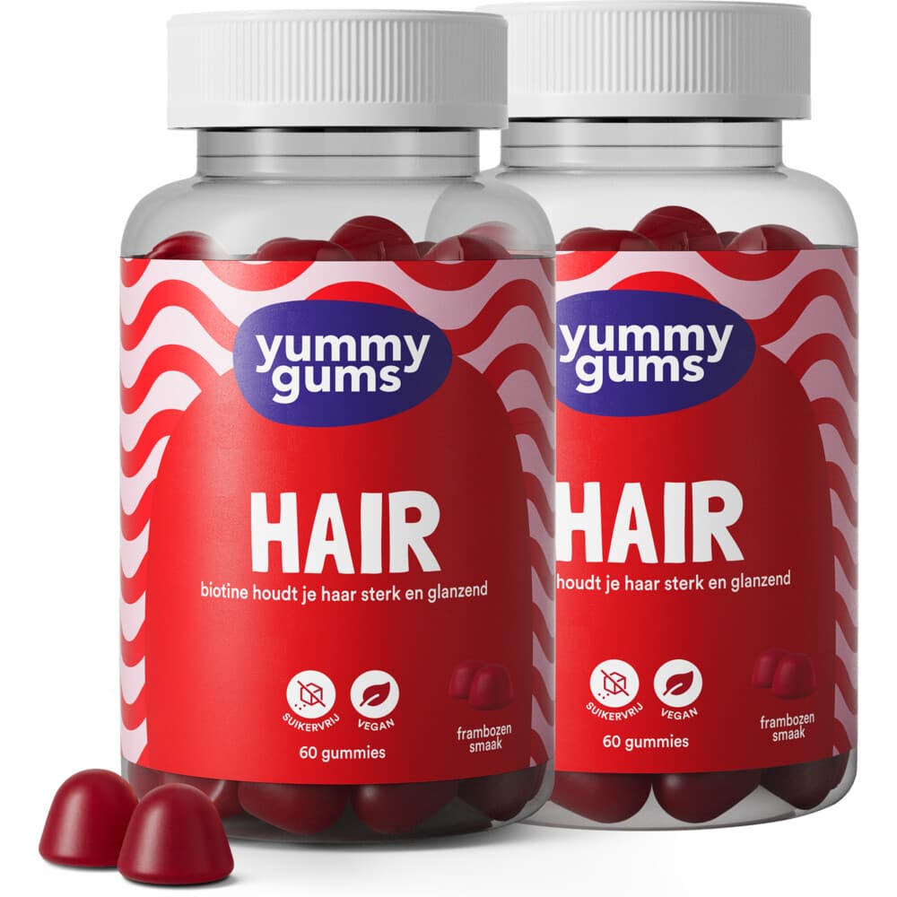 Gratis Verzending: 2x Yummygums Hair 60 gummies