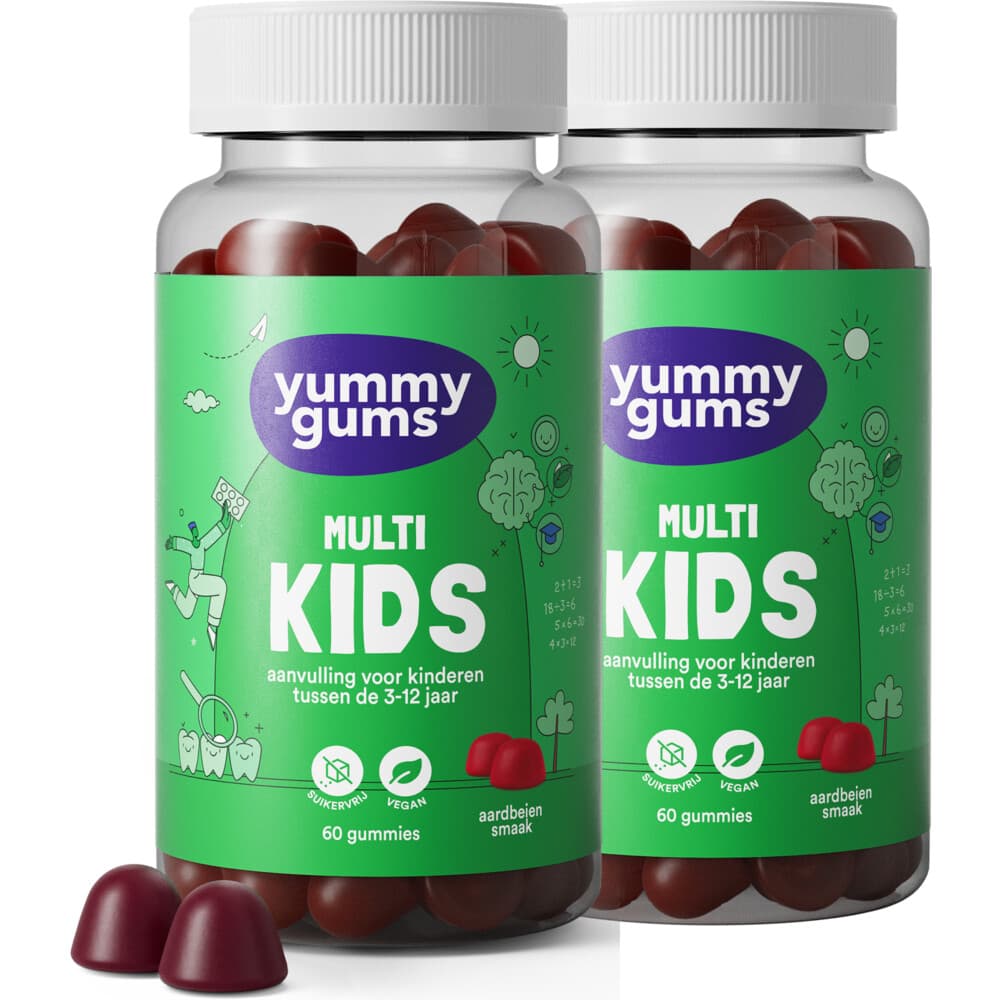 Gratis Verzending: 2x Yummygums Multi Kids 60 gummies