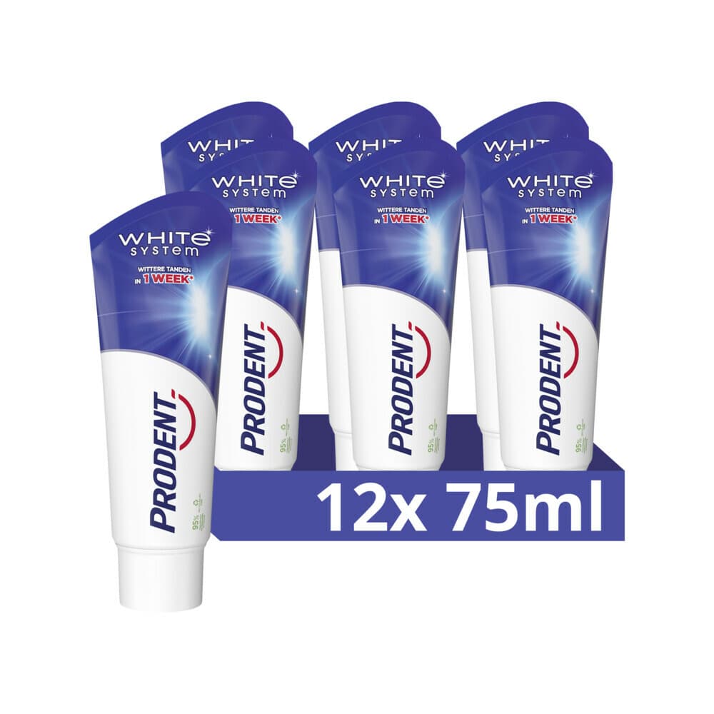 12x Prodent Tandpasta White System 75 ml