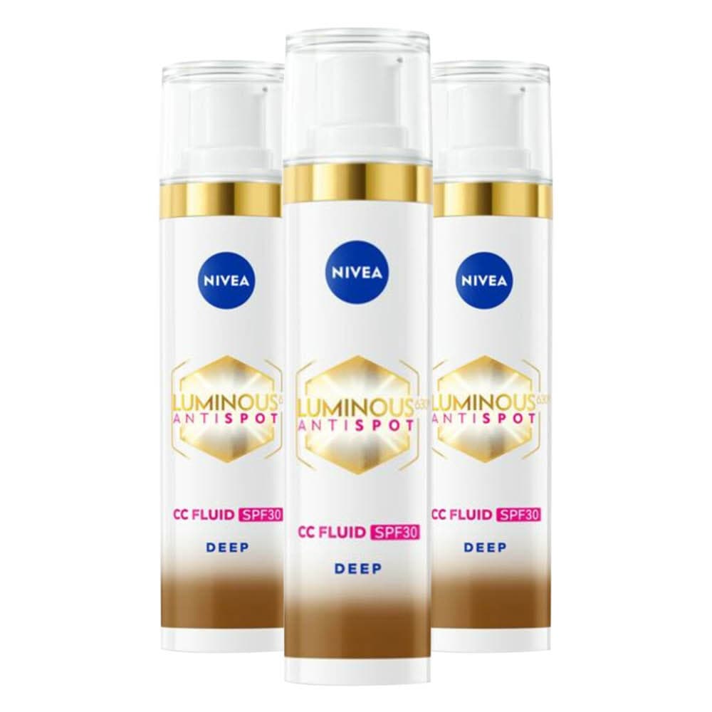 3x NIVEA Luminous630 CC Cream SPF 30 Dark 40 ml