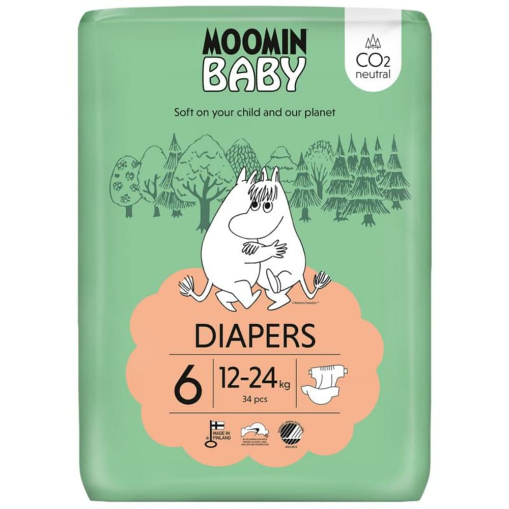 Moomin Ecologische Luiers Maat 6 Junior 34 stuks