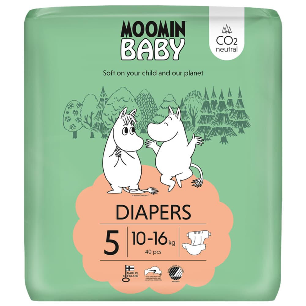 Moomin Ecologische Luiers Maat 5 Maxi Plus 40 stuks