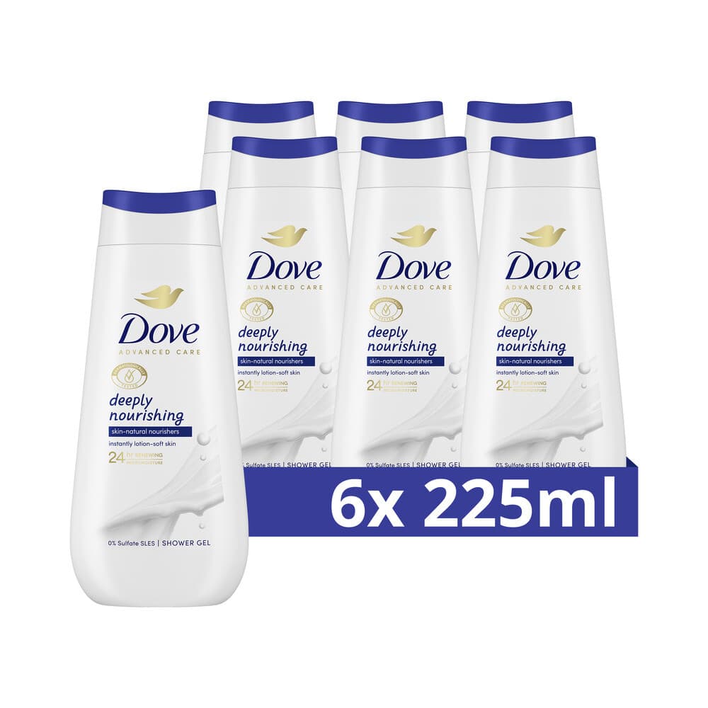 6x Dove Douchecrème Deeply Nourishing 225 ml