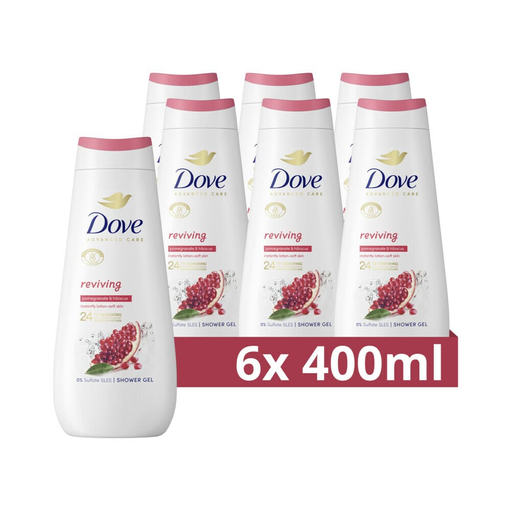 6x Dove Douchecrème Reviving 400 ml