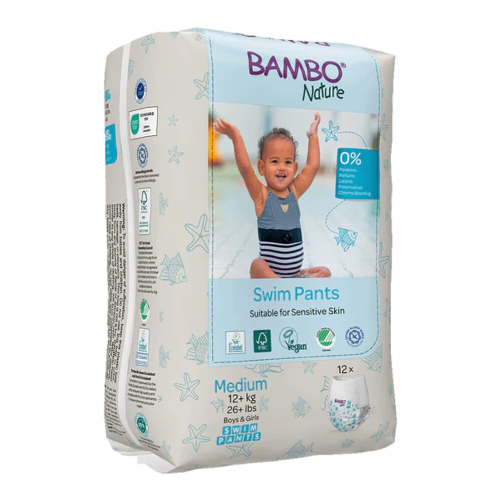 Bambo Nature Zwemluierbroekjes Medium 12+ kg 12 stuks