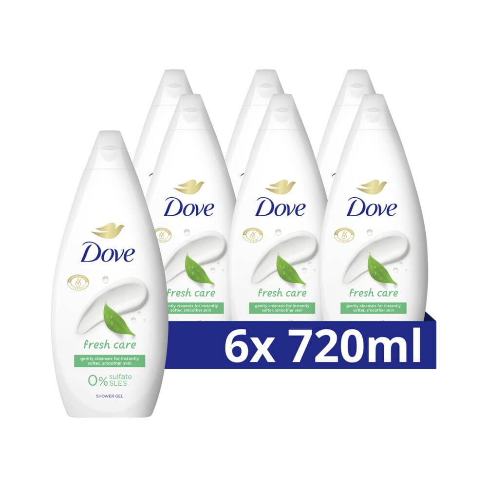 6x Dove Douchecrème Fresh Care 720 ml