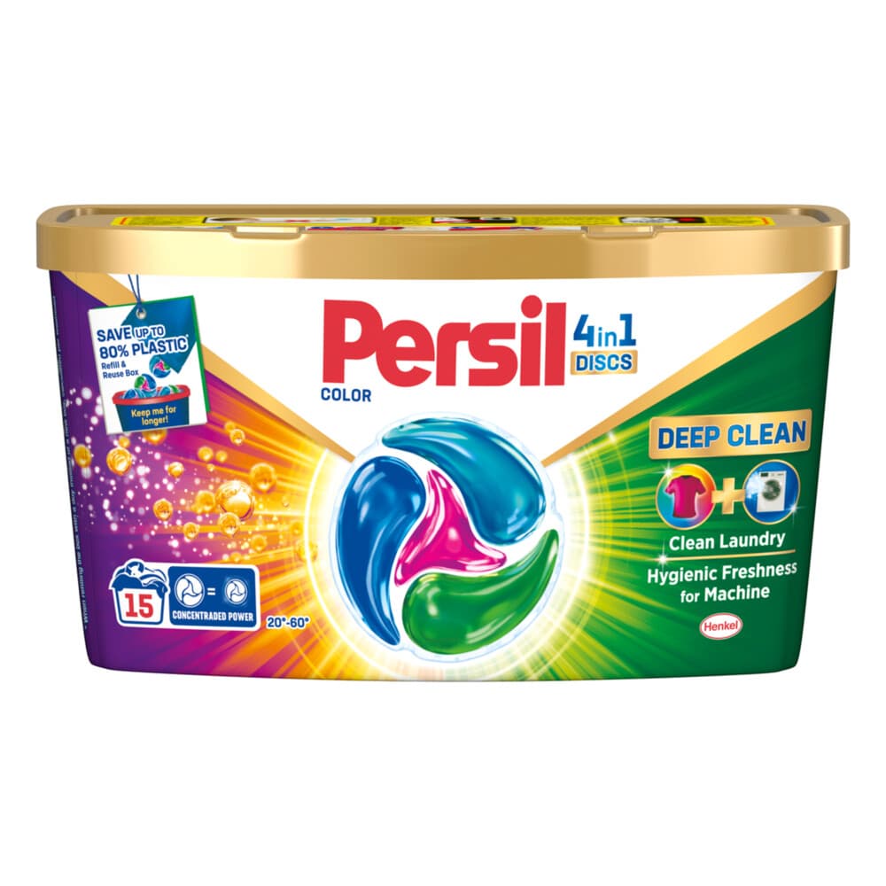 2+1 gratis: Persil Wasmiddelcapsules Discs Gekleurde Was 15 stuks