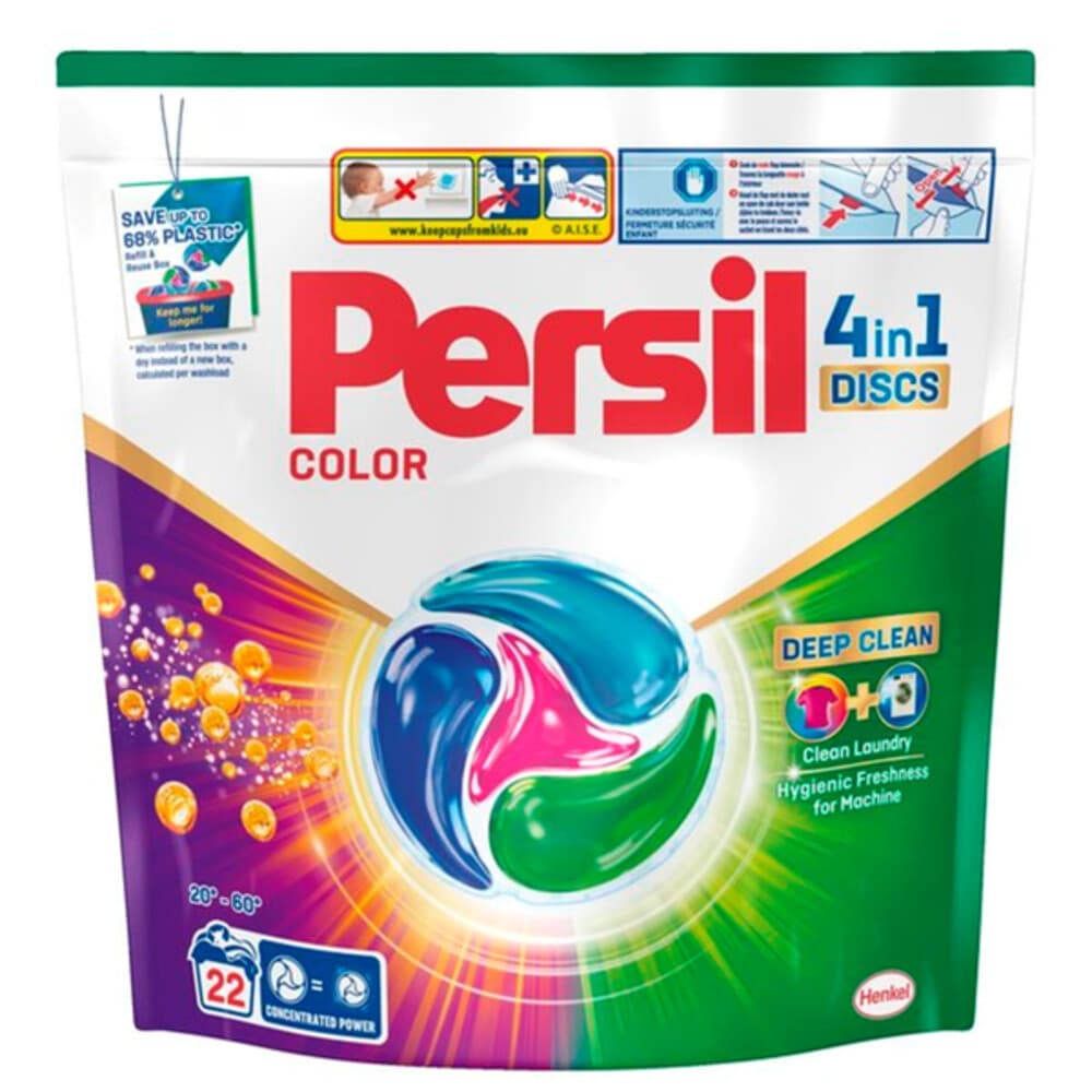 2+1 gratis: Persil Wasmiddelcapsules Discs Gekleurde Was 22 stuks