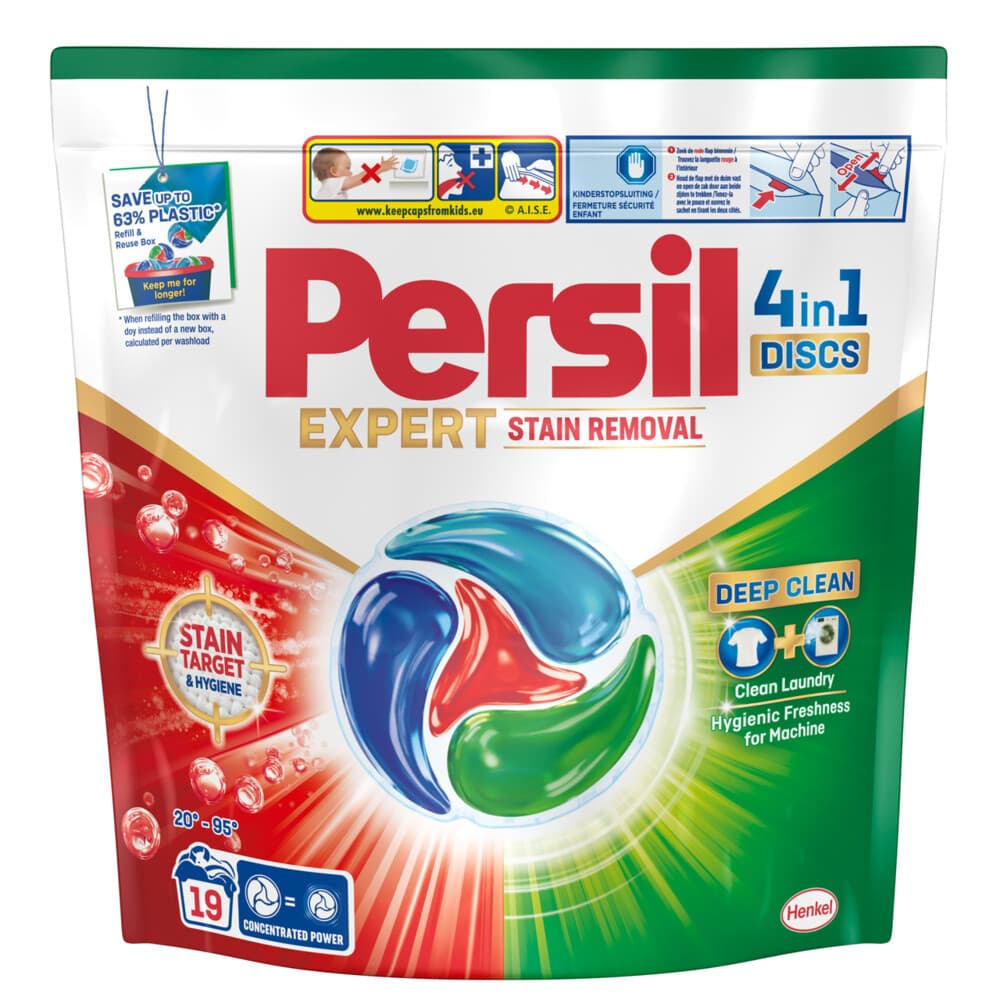 2+1 gratis: Persil Wasmiddelcapsules Discs Stain Removal 19 stuks