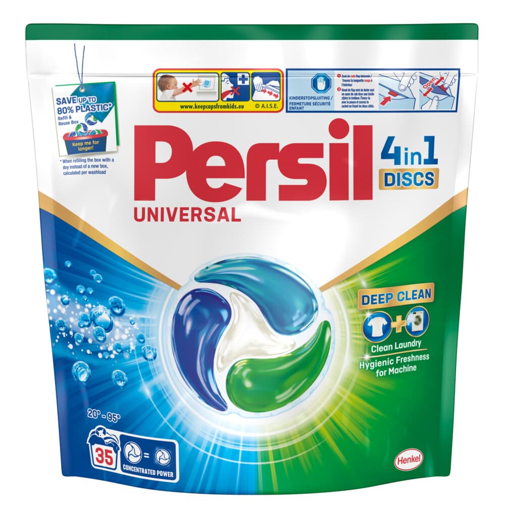 2+1 gratis: Persil Wasmiddelcapsules Discs Universal 35 stuks