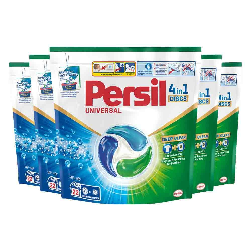 5x Persil Wasmiddelcapsules Discs Universal 22 stuks