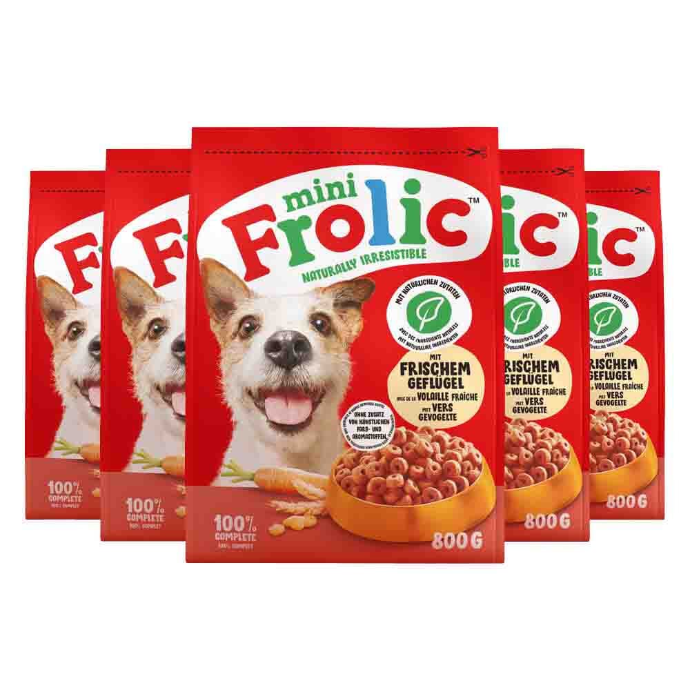 5x Frolic Droog Mini Gevogelte 800 gr