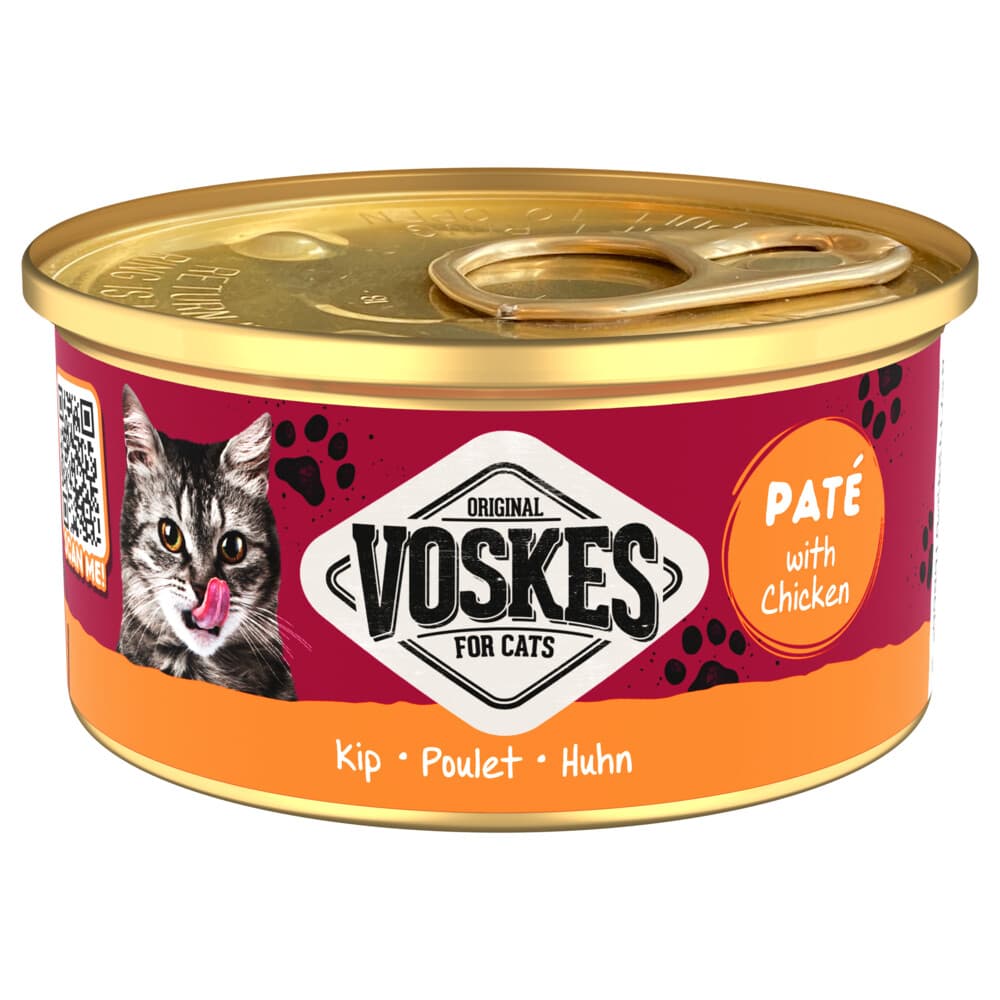 3+1 gratis: Voskes Kattenvoer Nat Paté Kip 85 gr