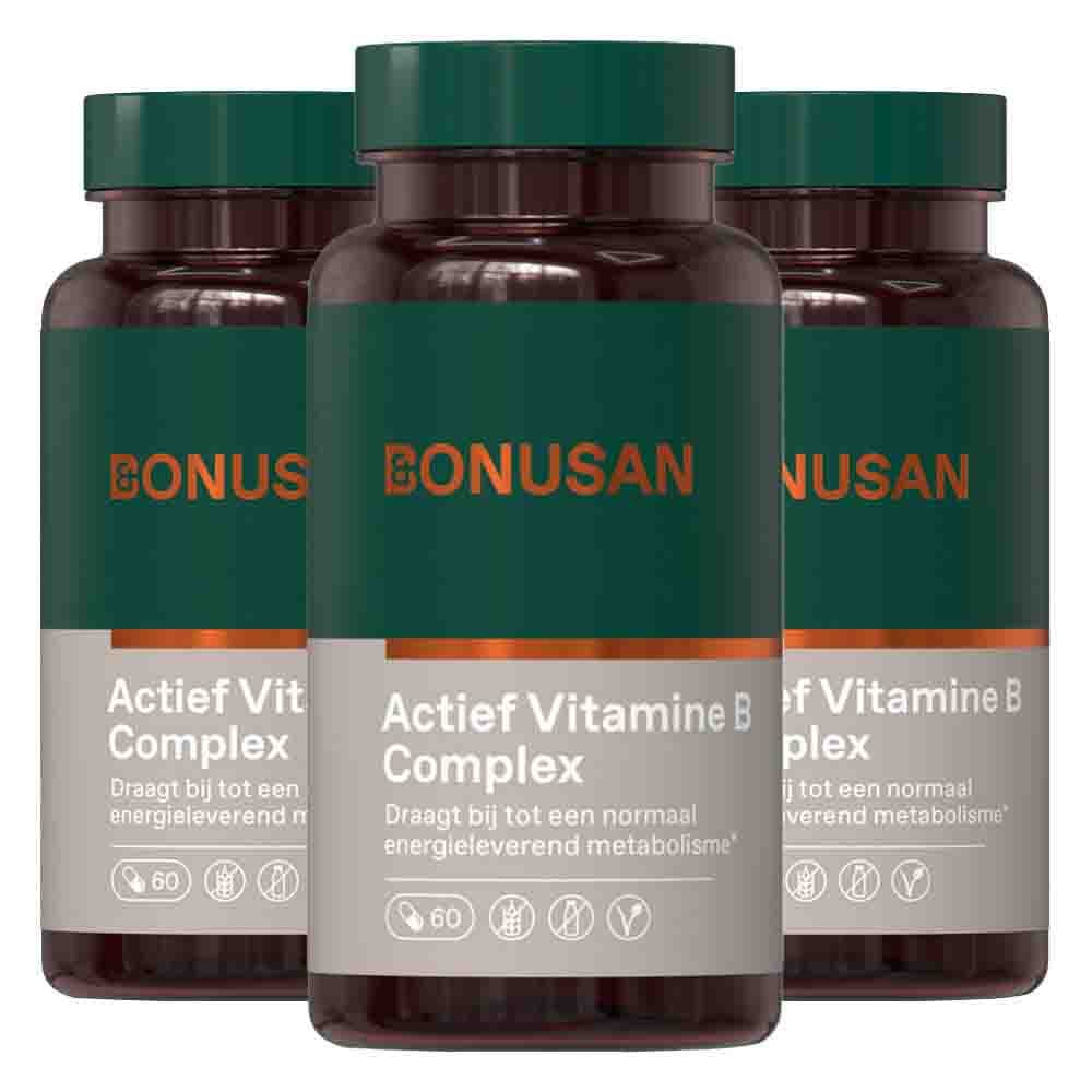 Gratis Verzending: 3x Bonusan Actief Vitamine B Complex 60 capsules