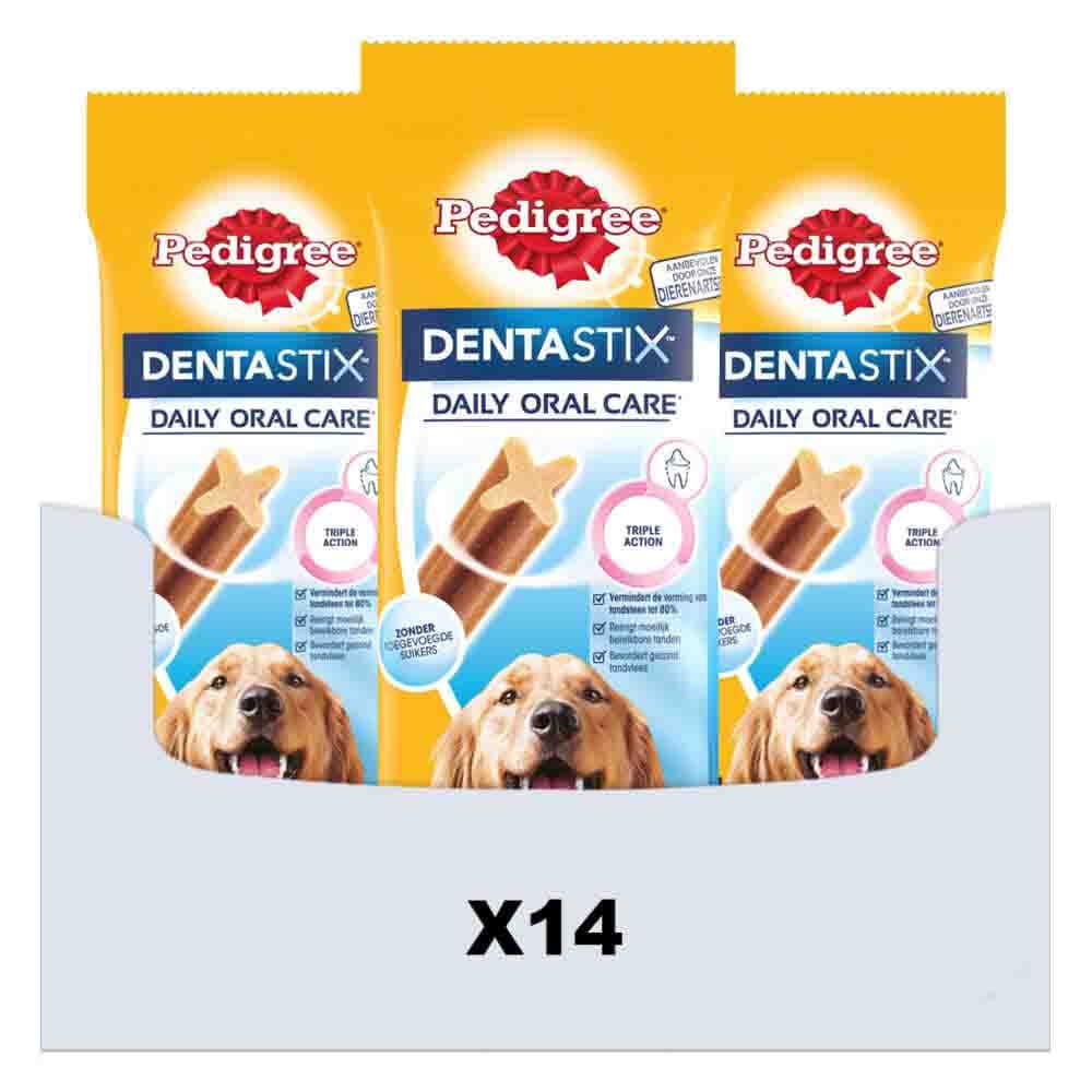 14x Pedigree Dentastix Hondensnacks Maxi Single 4-pack 154 gr