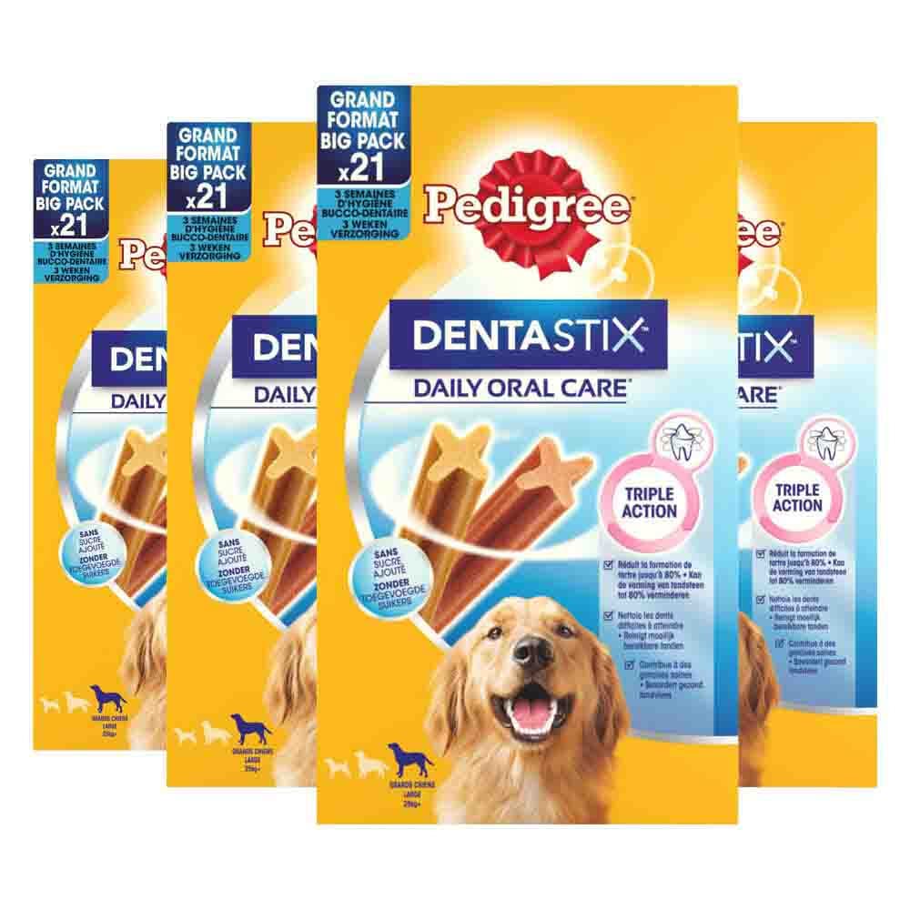 4x Pedigree Dentastix Hondensnacks Maxi Multipack 21-pack 810 gr