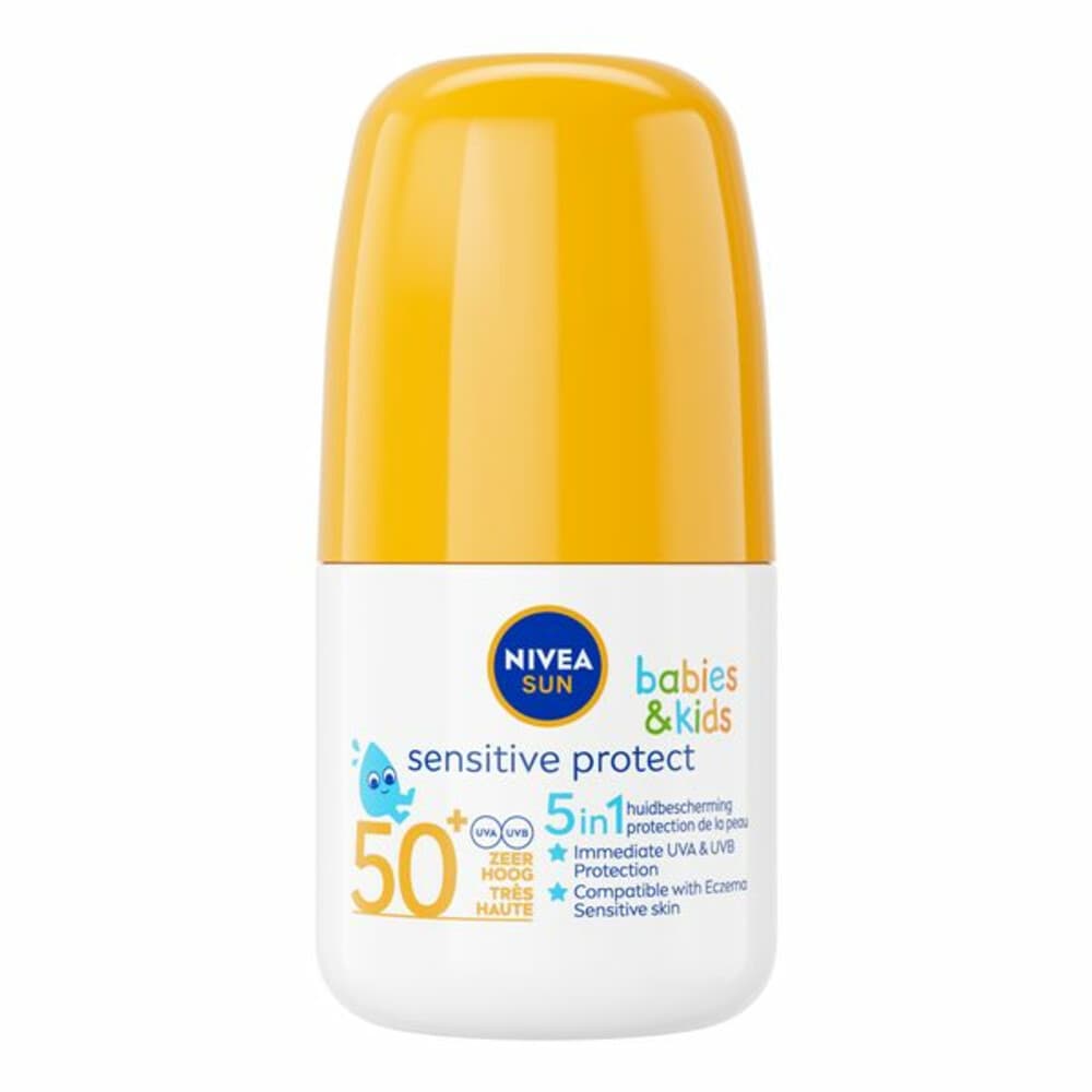 3x NIVEA Sun Babies&Kids Sensitive Protect Zonnemelk Roll On SPF 50+ 50 ml
