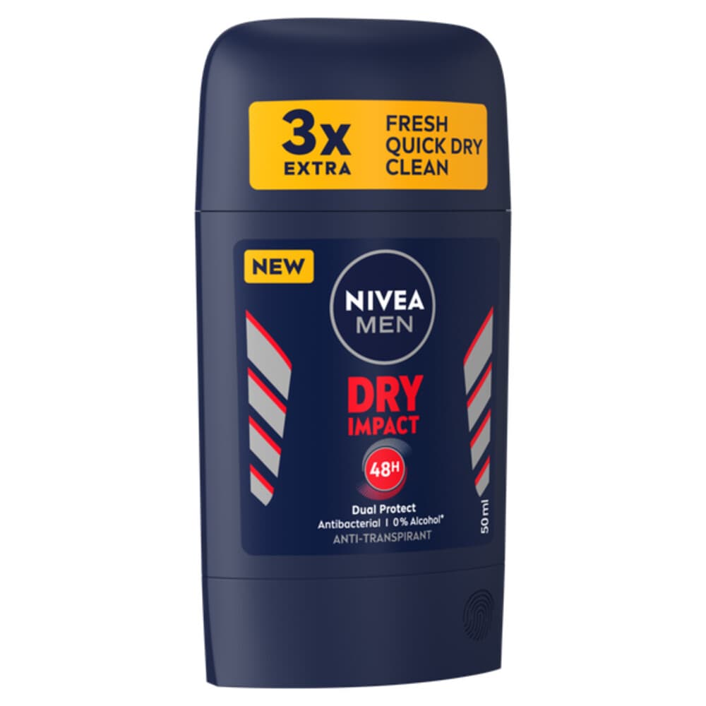 3x NIVEA Men Deodorent Stick Dry Impact 50 ml