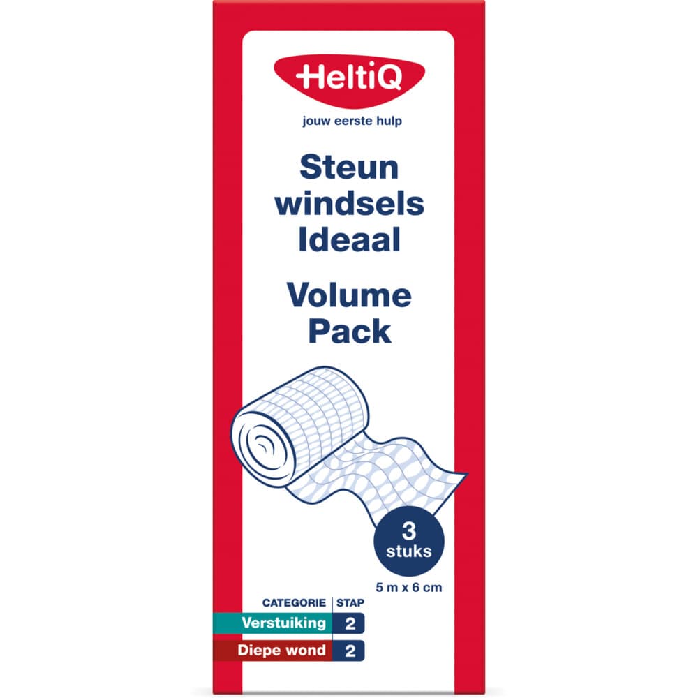 HeltiQ Steunwindsels Ideaal Volume Pack 5m x 6cm 3 stuks