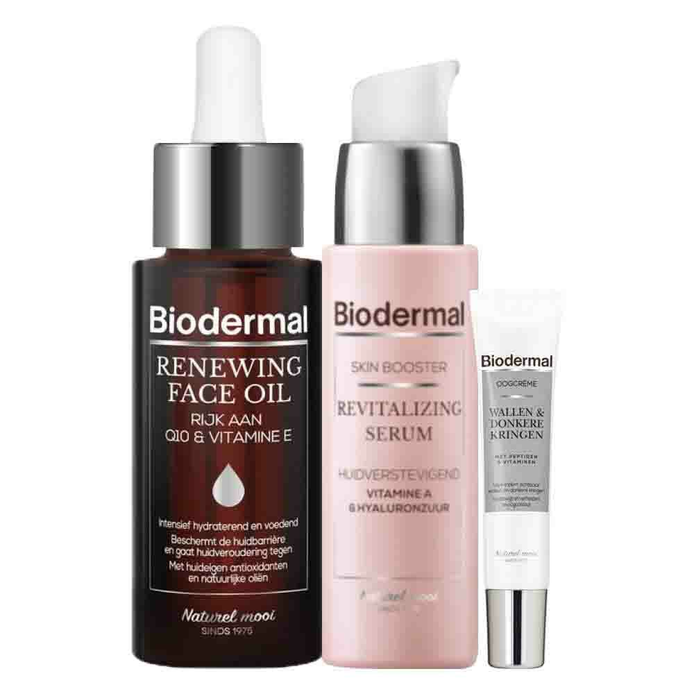 Specialty Treatment Routine Aging Met Skin Booster Revitalizing Serum + WDK Oogcrème + Renewing Face Oil Pakket