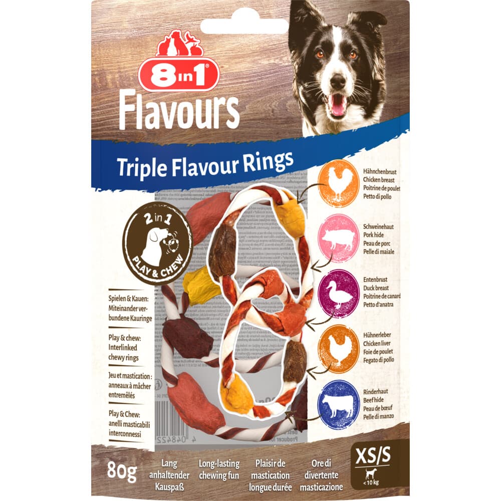 8in1 Triple Flavour Rings XS/S 80 gr