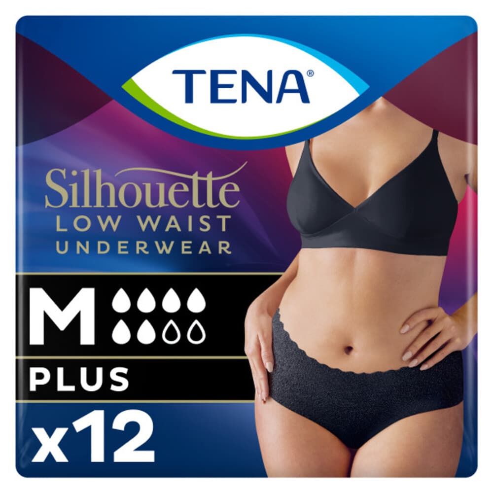 TENA Silhouette Underwear Low Waist Blanc Plus M 12 stuks