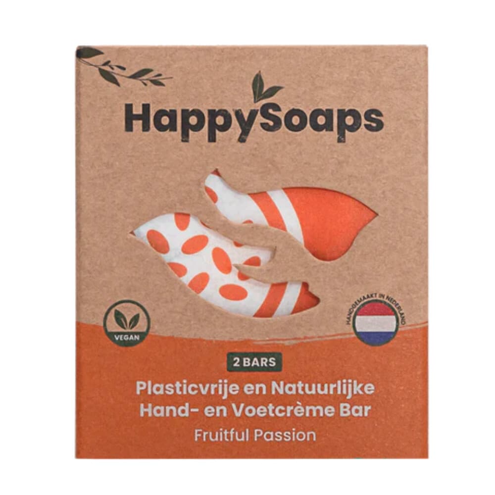 HappySoaps Hand- en Voetcrème Bar Fruitful Passion 40 gr