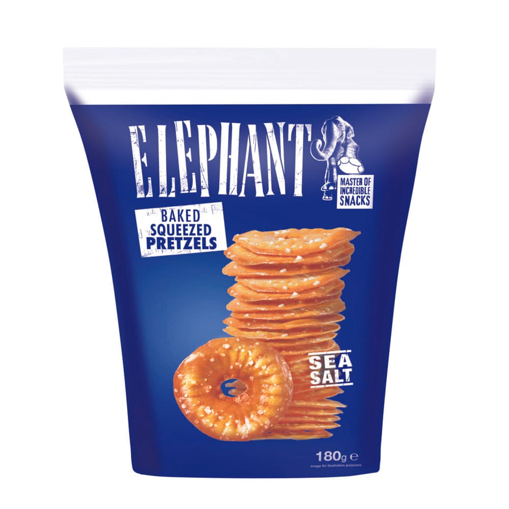 Elephant Pretzels Zeezout 180 gr