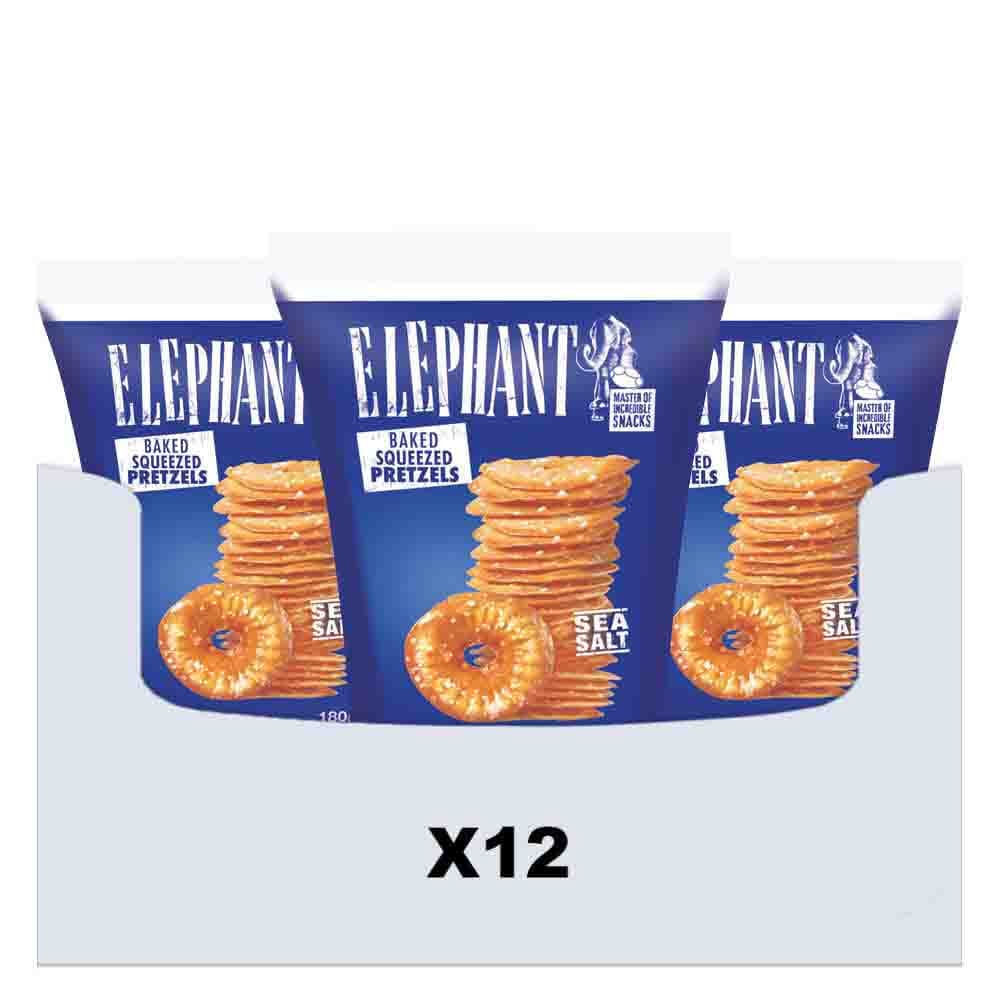 12x Elephant Pretzels Zeezout 180 gr