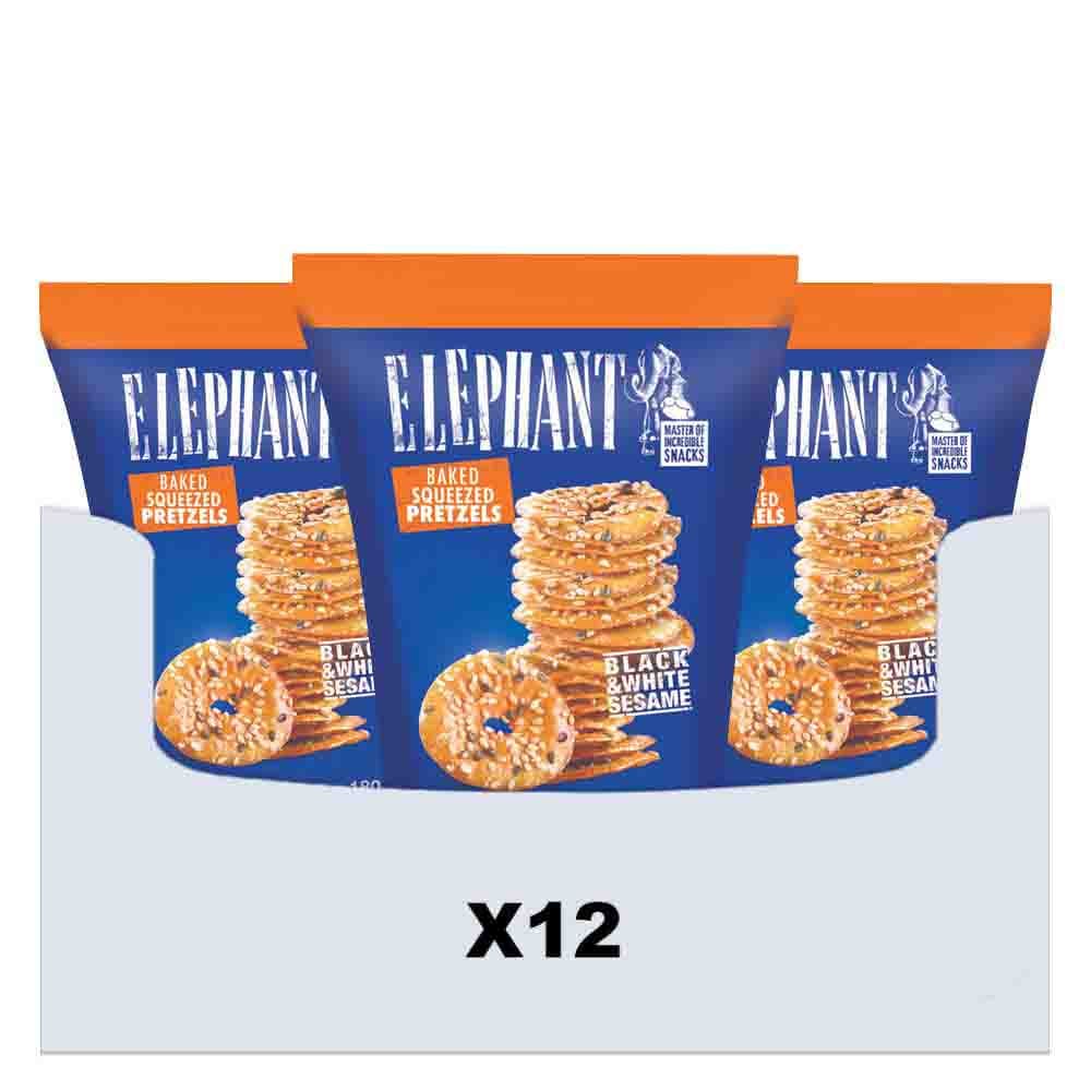 12x Elephant Pretzels Sesam 180 gr