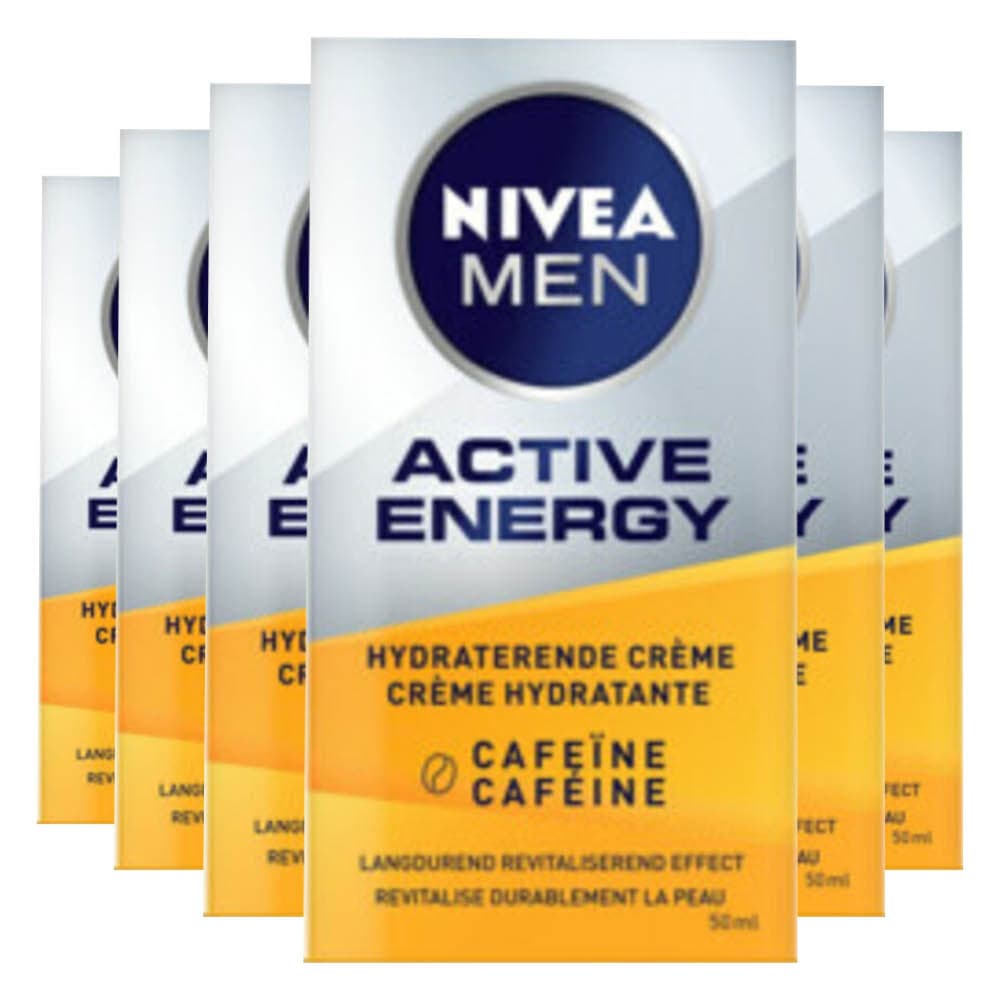 6x NIVEA Men Gezichtscrème Active Energy 50 ml
