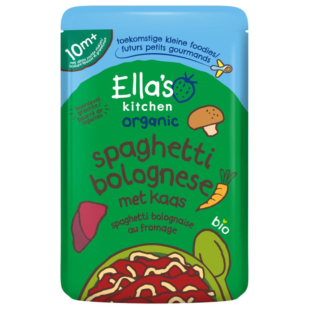 Ella's Kitchen Maaltijdzakje 10+ m Spaghetti Bolognese Kaas 190 gr