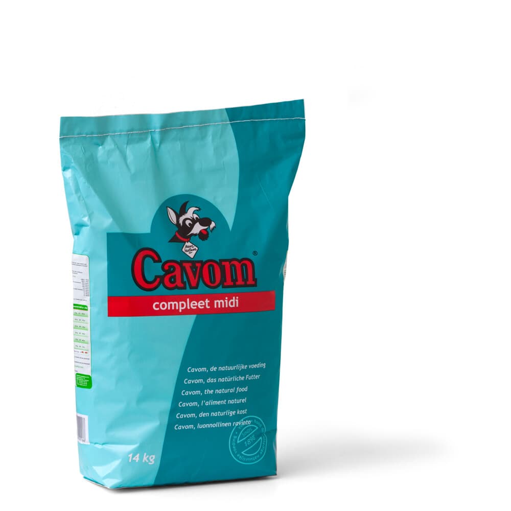 2x Cavom Hondenvoer Droog Compleet Midi 14 kg