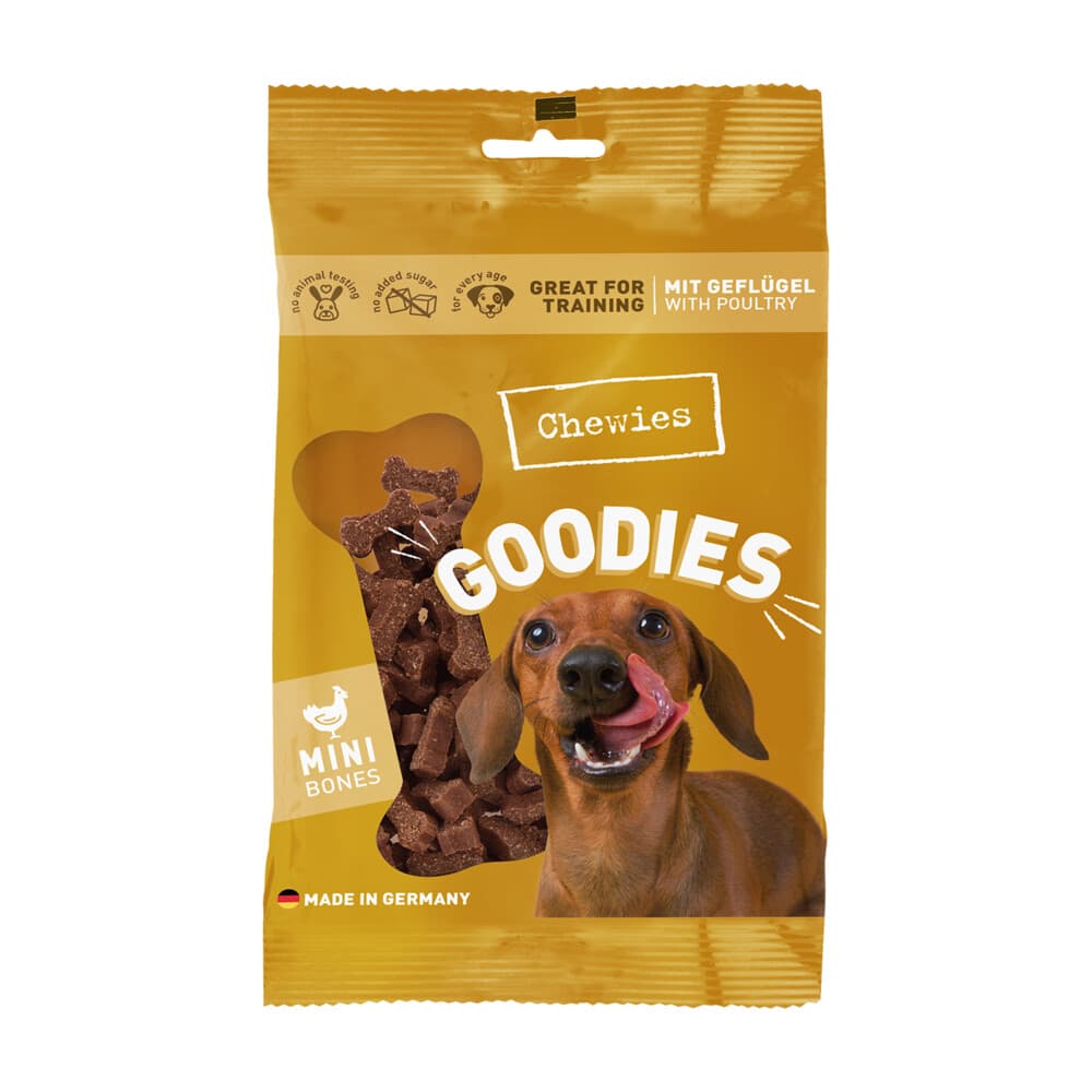 12x Chewies Goodies Hondensnacks Mini Gevogelte 125 gr