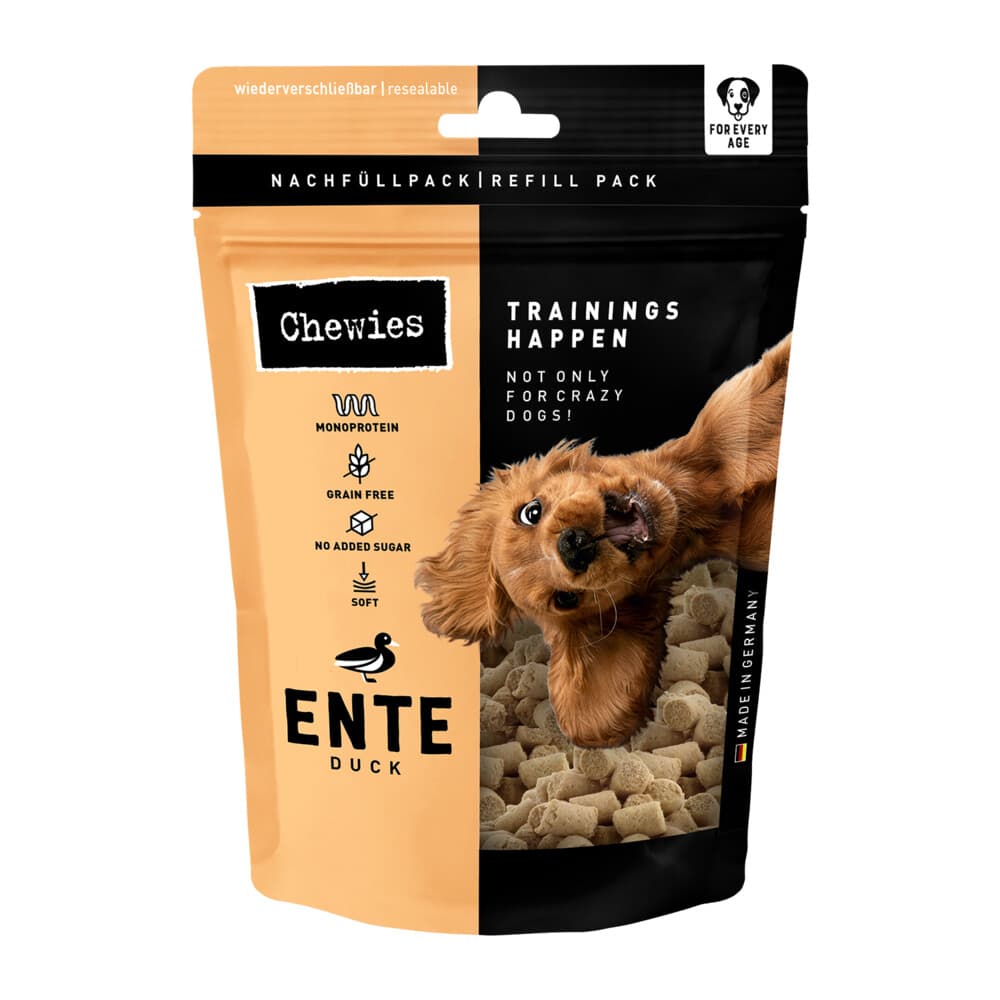 6x Chewies Trainingshapjes Hondensnacks Eend 175 gr