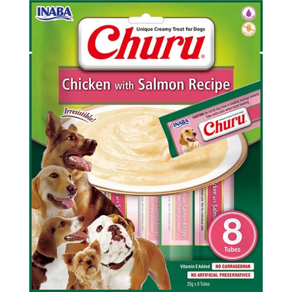Inaba Churu Hondensnack Chicken&Salmon 8 x 20 gr