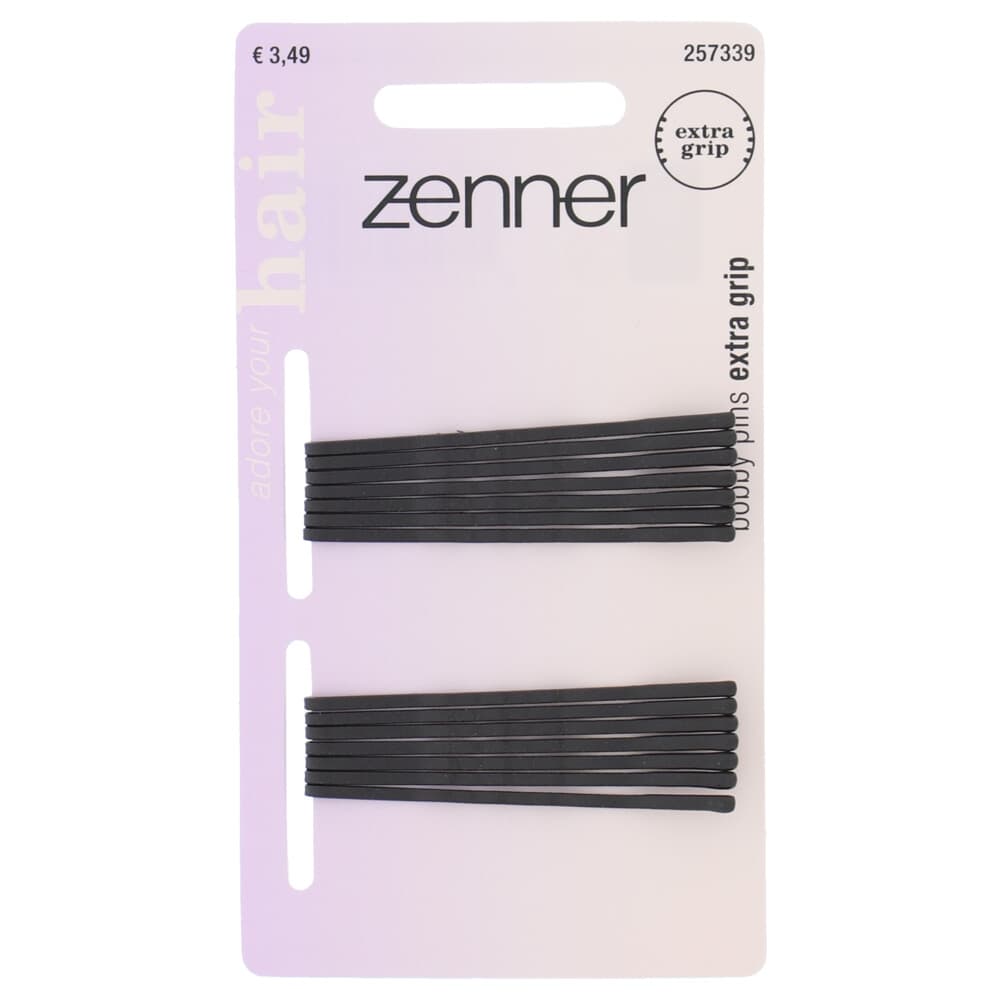 Zenner Schuifspeldjes Extra Grip Bruin, 5cm 14 stuks