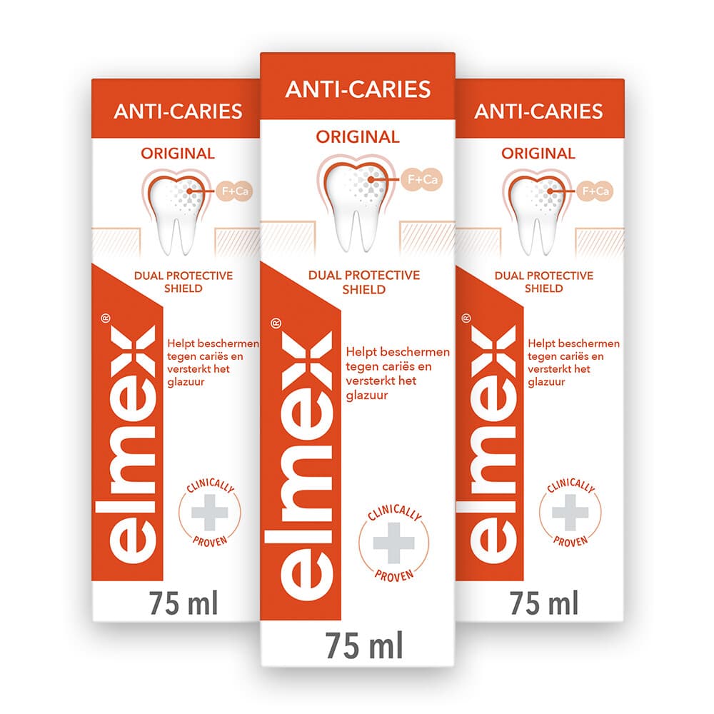3x Elmex Tandpasta Anti-Cariës Original 75 ml
