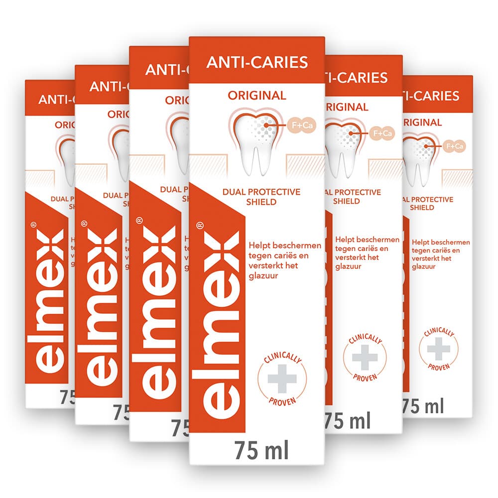 6x Elmex Tandpasta Anti-Cariës Original 75 ml