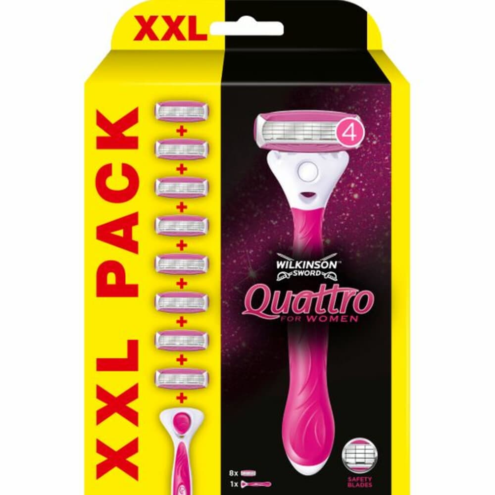 Wilkinson Quattro for Women Scheermes XXL Voordeelverpakking 8 stuks